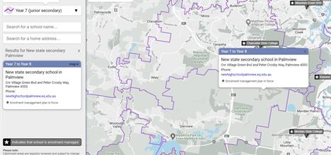 Catchment Map from EdMaps October 2022